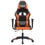 Silla gaming cuero sintético negro y naranja en Sillas gaming | Comprar online en Foro24