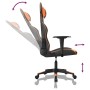 Silla gaming cuero sintético negro y naranja en Sillas gaming | Comprar online en Foro24