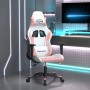 Silla gaming cuero sintético blanco y rosa en Sillas gaming | Comprar online en Foro24
