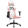 Silla gaming cuero sintético blanco y rosa en Sillas gaming | Comprar online en Foro24