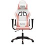 Silla gaming cuero sintético blanco y rosa en Sillas gaming | Comprar online en Foro24