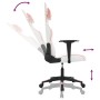 Silla gaming cuero sintético blanco y rosa en Sillas gaming | Comprar online en Foro24