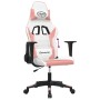Silla gaming cuero sintético blanco y rosa en Sillas gaming | Comprar online en Foro24