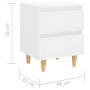 Nachttische 2 Stück glänzend weiße Holzbeine 40x35x50 cm von vidaXL, Nachttische - Ref: Foro24-805864, Preis: 82,07 €, Rabatt: %