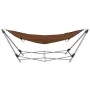 Hamaca con soporte plegable marrón de vidaXL, Hamacas - Ref: Foro24-44367, Precio: 83,39 €, Descuento: %