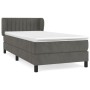 Box spring bed with dark gray velvet mattress 80x200 cm by , Beds and slatted bases - Ref: Foro24-3127578, Price: 289,53 €, D...