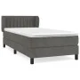 Box spring bed with dark gray velvet mattress 80x200 cm by , Beds and slatted bases - Ref: Foro24-3127578, Price: 297,77 €, D...