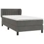 Box spring bed with dark gray velvet mattress 80x200 cm by , Beds and slatted bases - Ref: Foro24-3127578, Price: 297,77 €, D...