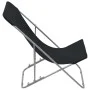 Folding beach chairs 2 units steel and black oxford fabric by vidaXL, Garden chairs - Ref: Foro24-44359, Price: 68,92 €, Disc...