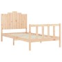 Bed frame with solid wood headboard 100x200 cm by , Beds and slatted bases - Ref: Foro24-3192286, Price: 134,96 €, Discount: %