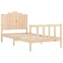 Bed frame with solid wood headboard 100x200 cm by , Beds and slatted bases - Ref: Foro24-3192286, Price: 132,81 €, Discount: %