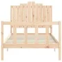 Bed frame with solid wood headboard 100x200 cm by , Beds and slatted bases - Ref: Foro24-3192286, Price: 132,81 €, Discount: %