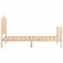 Bed frame with solid wood headboard 100x200 cm by , Beds and slatted bases - Ref: Foro24-3192286, Price: 134,96 €, Discount: %