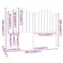 Cabecero de cama madera maciza de pino 166x4x110 cm de , Cabeceros y pies de cama - Ref: Foro24-818480, Precio: 73,62 €, Desc...