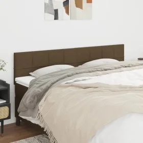 Headboards 2 units of dark brown fabric 80x5x78/88 cm by , Headboards and footboards - Ref: Foro24-346063, Price: 58,94 €, Di...