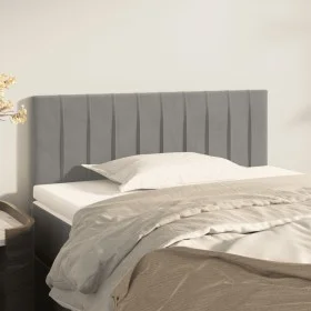 Light gray velvet headboard 80x5x78/88 cm by , Headboards and footboards - Ref: Foro24-346208, Price: 35,30 €, Discount: %