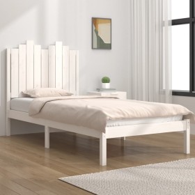 Estructura de cama madera maciza de pino blanco 100x200 cm de , Camas y somieres - Ref: Foro24-3103769, Precio: 128,41 €, Des...