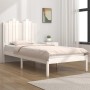 Massives Bettgestell aus weißem Kiefernholz, 100 x 200 cm von , Betten und Lattenroste - Ref: Foro24-3103769, Preis: 128,41 €...