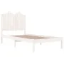 Massives Bettgestell aus weißem Kiefernholz, 100 x 200 cm von , Betten und Lattenroste - Ref: Foro24-3103769, Preis: 126,53 €...