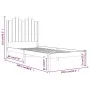 Massives Bettgestell aus weißem Kiefernholz, 100 x 200 cm von , Betten und Lattenroste - Ref: Foro24-3103769, Preis: 126,53 €...