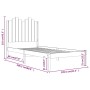 Massives Bettgestell aus weißem Kiefernholz, 100 x 200 cm von , Betten und Lattenroste - Ref: Foro24-3103769, Preis: 128,41 €...