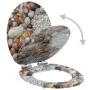 Toilet seat MDF soft close lid stone design by vidaXL, Toilet and bidet seats - Ref: Foro24-143935, Price: 56,36 €, Discount: %
