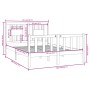 Weißer Massivholzbettrahmen 135x190 cm von , Betten und Lattenroste - Ref: Foro24-3104104, Preis: 155,05 €, Rabatt: %