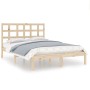 Solid wood double bed frame 135x190 cm by , Beds and slatted bases - Ref: Foro24-3105445, Price: 134,84 €, Discount: %