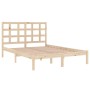 Solid wood double bed frame 135x190 cm by , Beds and slatted bases - Ref: Foro24-3105445, Price: 134,84 €, Discount: %