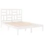 Estructura de cama madera maciza blanca King Size 150x200 cm de , Camas y somieres - Ref: Foro24-3105956, Precio: 136,44 €, D...