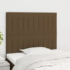 Headboards 2 units of dark brown fabric 90x5x78/88 cm by , Headboards and footboards - Ref: Foro24-3116555, Price: 51,53 €, D...