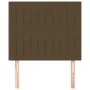 Cabeceros 2 unidades de tela marrón oscuro 90x5x78/88 cm de , Cabeceros y pies de cama - Ref: Foro24-3116555, Precio: 51,41 €...