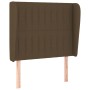 Headboard with dark brown fabric ears 83x23x118/128 cm by , Headboards and footboards - Ref: Foro24-3118171, Price: 70,36 €, ...