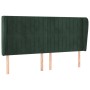 Kopfteil mit dunkelgrünen Samtohren 203x23x118/128cm von , Kopf- und Fußteile - Ref: Foro24-3118263, Preis: 156,39 €, Rabatt: %