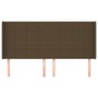 Headboard with dark brown fabric ears 163x16x118/128 cm by , Headboards and footboards - Ref: Foro24-3119589, Price: 111,42 €...