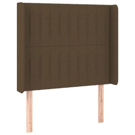 Headboard with dark brown fabric ears 83x16x118/128 cm by , Headboards and footboards - Ref: Foro24-3119795, Price: 65,11 €, ...