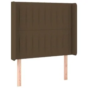 Headboard with dark brown fabric ears 83x16x118/128 cm by , Headboards and footboards - Ref: Foro24-3119795, Price: 63,25 €, ...