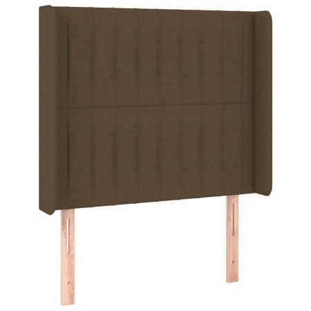 Headboard with dark brown fabric ears 83x16x118/128 cm by , Headboards and footboards - Ref: Foro24-3119795, Price: 65,11 €, ...