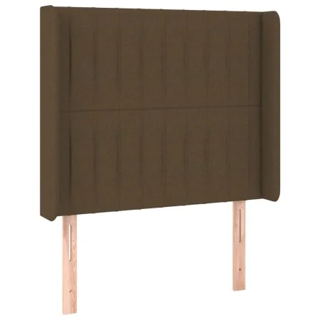 Headboard with dark brown fabric ears 83x16x118/128 cm by , Headboards and footboards - Ref: Foro24-3119795, Price: 63,25 €, ...