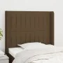 Headboard with dark brown fabric ears 83x16x118/128 cm by , Headboards and footboards - Ref: Foro24-3119795, Price: 63,25 €, ...