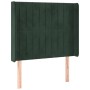 Kopfteil mit dunkelgrünen Samtohren 83x16x118/128 cm von , Kopf- und Fußteile - Ref: Foro24-3119851, Preis: 84,34 €, Rabatt: %