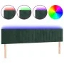 LED-Kopfteil aus dunkelgrünem Samt, 180 x 5 x 78/88 cm von , Kopf- und Fußteile - Ref: Foro24-3121913, Preis: 72,41 €, Rabatt: %