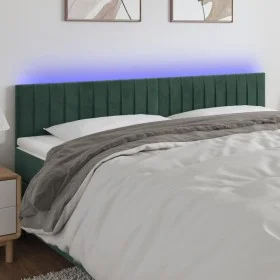 Dunkelgraues Samtkopfteil mit LED 160x5x78/88 cm von , Kopf- und Fußteile - Ref: Foro24-3121907, Preis: 66,91 €, Rabatt: %