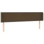 Dark brown fabric headboard with LED 183x16x78/88 cm by , Headboards and footboards - Ref: Foro24-3123491, Price: 68,38 €, Di...
