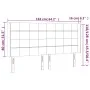 Dark brown fabric headboard with LED 163x16x118/128 cm by , Headboards and footboards - Ref: Foro24-3124057, Price: 125,46 €,...