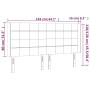 Dunkelbraunes Stoffkopfteil mit LED 163x16x118/128 cm von , Kopf- und Fußteile - Ref: Foro24-3124057, Preis: 117,19 €, Rabatt: %