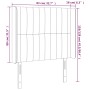 Kopfteil mit LED aus dunkelbraunem Stoff 83x16x118/128 cm von , Kopf- und Fußteile - Ref: Foro24-3124263, Preis: 71,44 €, Rab...
