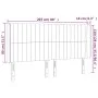 Headboard with LED in dark brown fabric 203x16x118/128 cm by , Headboards and footboards - Ref: Foro24-3124311, Price: 129,75...