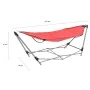 Hamaca con soporte plegable rojo de vidaXL, Hamacas - Ref: Foro24-44364, Precio: 100,14 €, Descuento: %
