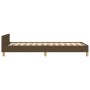 Dark brown fabric bed frame with headboard 90x190 cm by , Beds and slatted bases - Ref: Foro24-3125182, Price: 135,90 €, Disc...